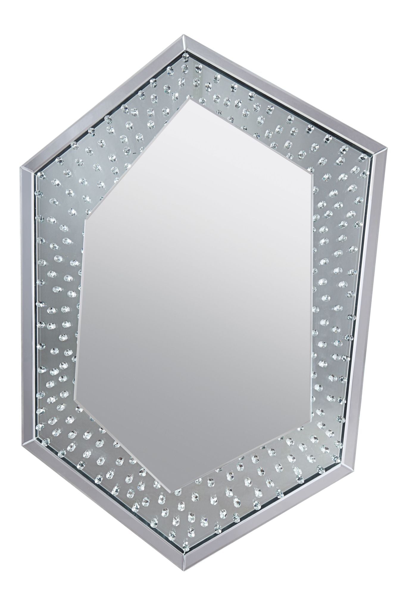 acme nysa wall decor in mirrored & faux crystals