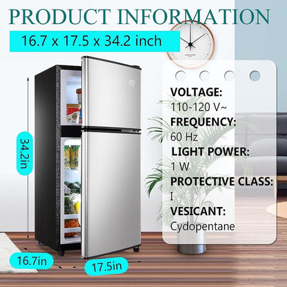 3.5Cu.Ft Compact Refrigerator Mini Fridge with Freezer