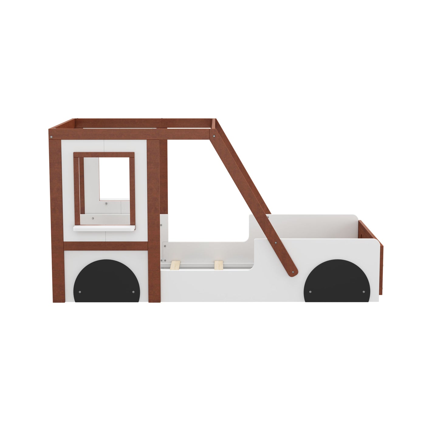 fun play design twin size car bed, white+ orange