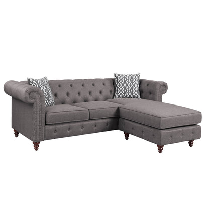 ACME Waldina Reversible Sectional Sofa, Brown