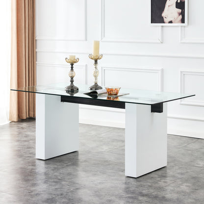 Danny Rectangular Glass Table