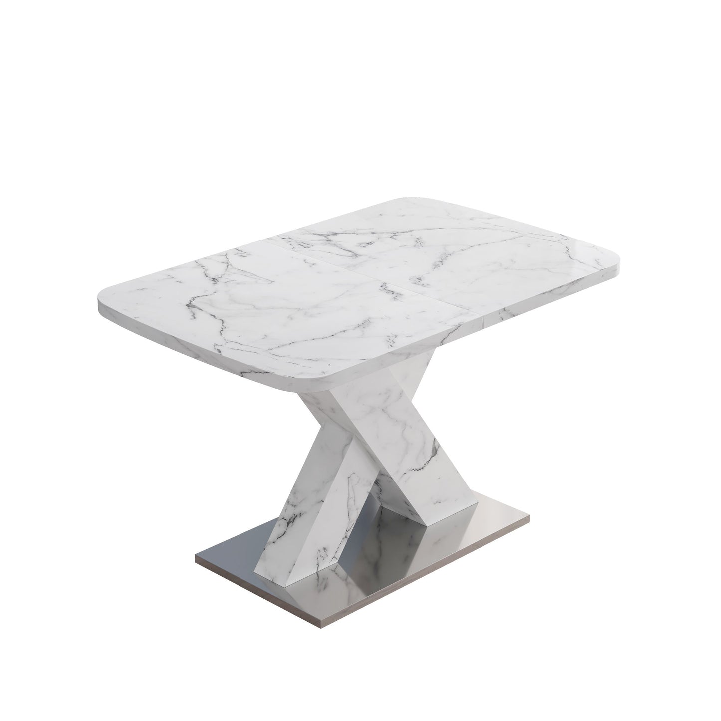 lux extendable marble square dining table