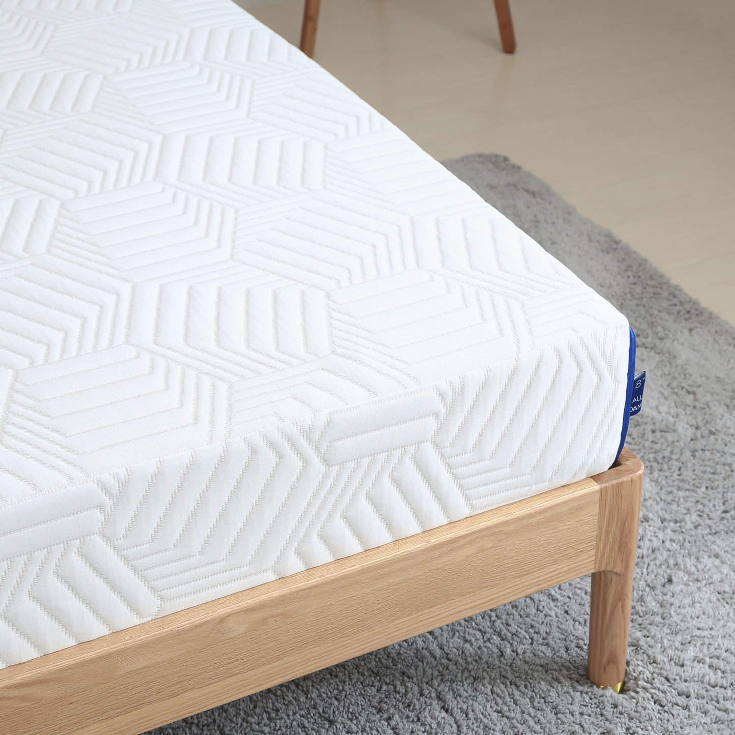 twin 12 inch gel memory foam mattress, white, bed in a box, green tea and cooling gel infused, certipur-us certified