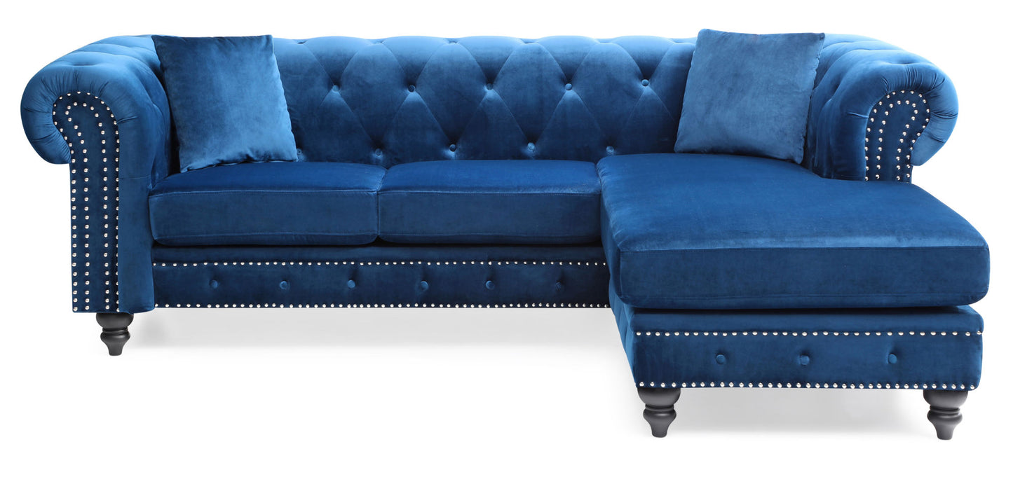 nola sofa set, navy blue