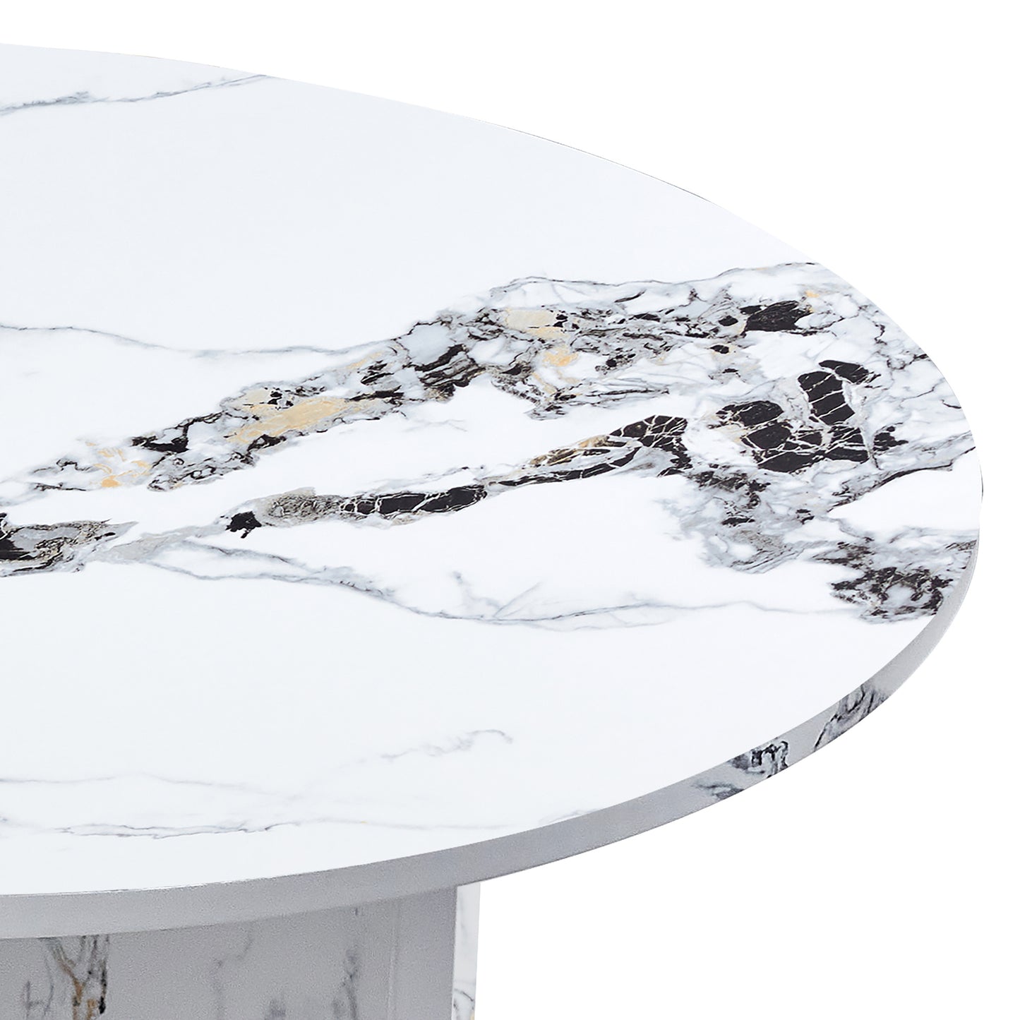 faux marble round dining table