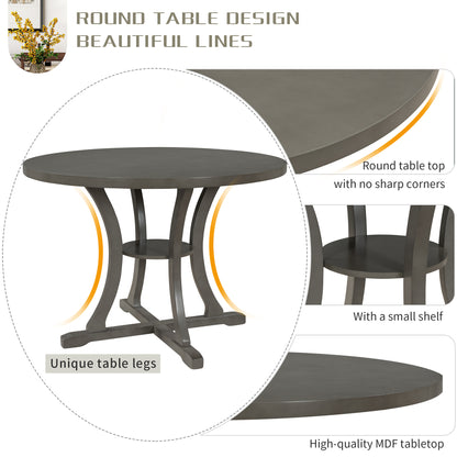 5-Piece Round Dining Table Set