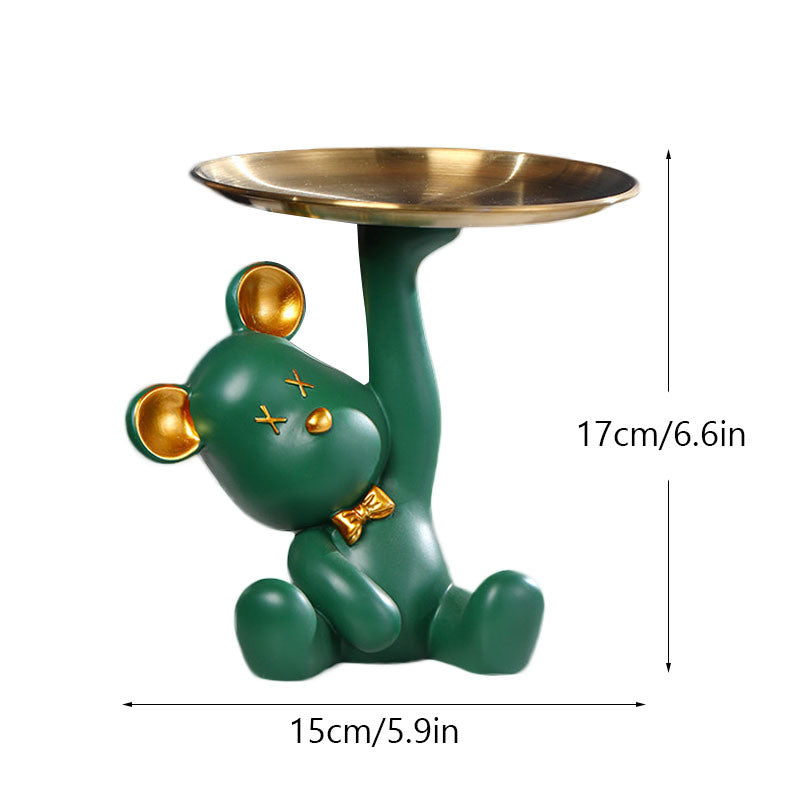northeuins resin bear tray keys receiver