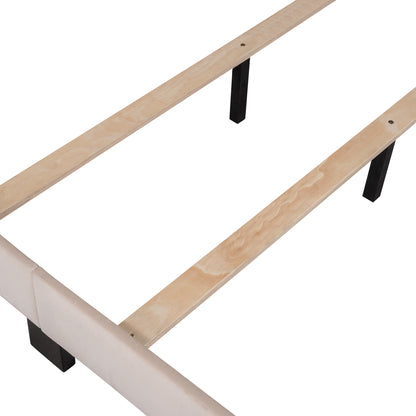 Velvet Upholstered King Platform Bed
