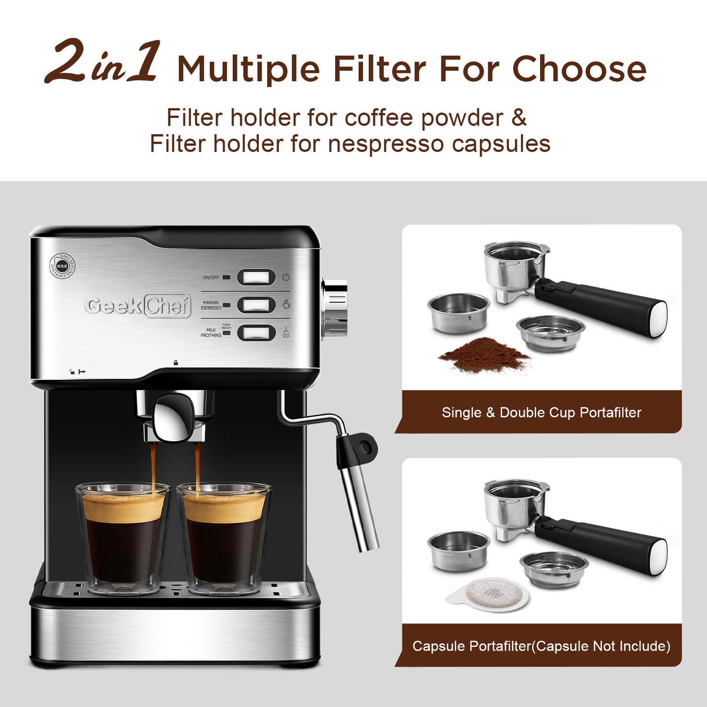 geek chef espresso machine
