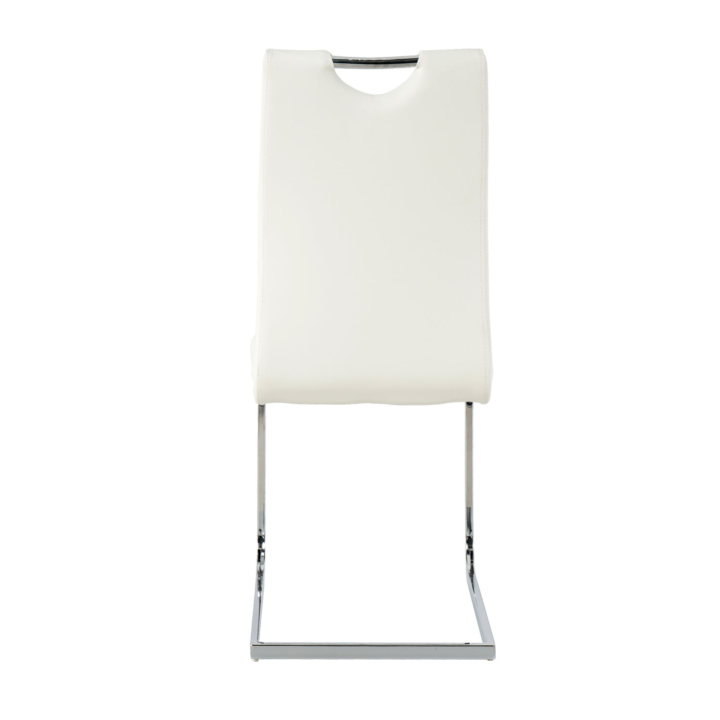 modern faux leather chairs set of 6, white