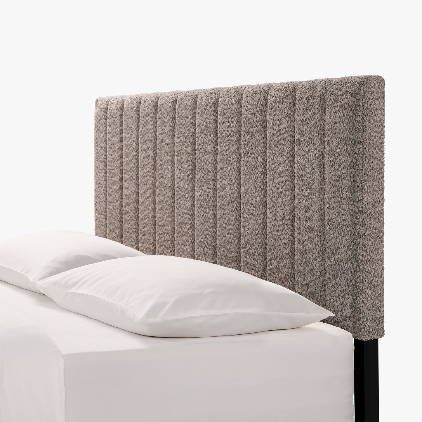 dove tufted upholstered platform bed - tungsten gray