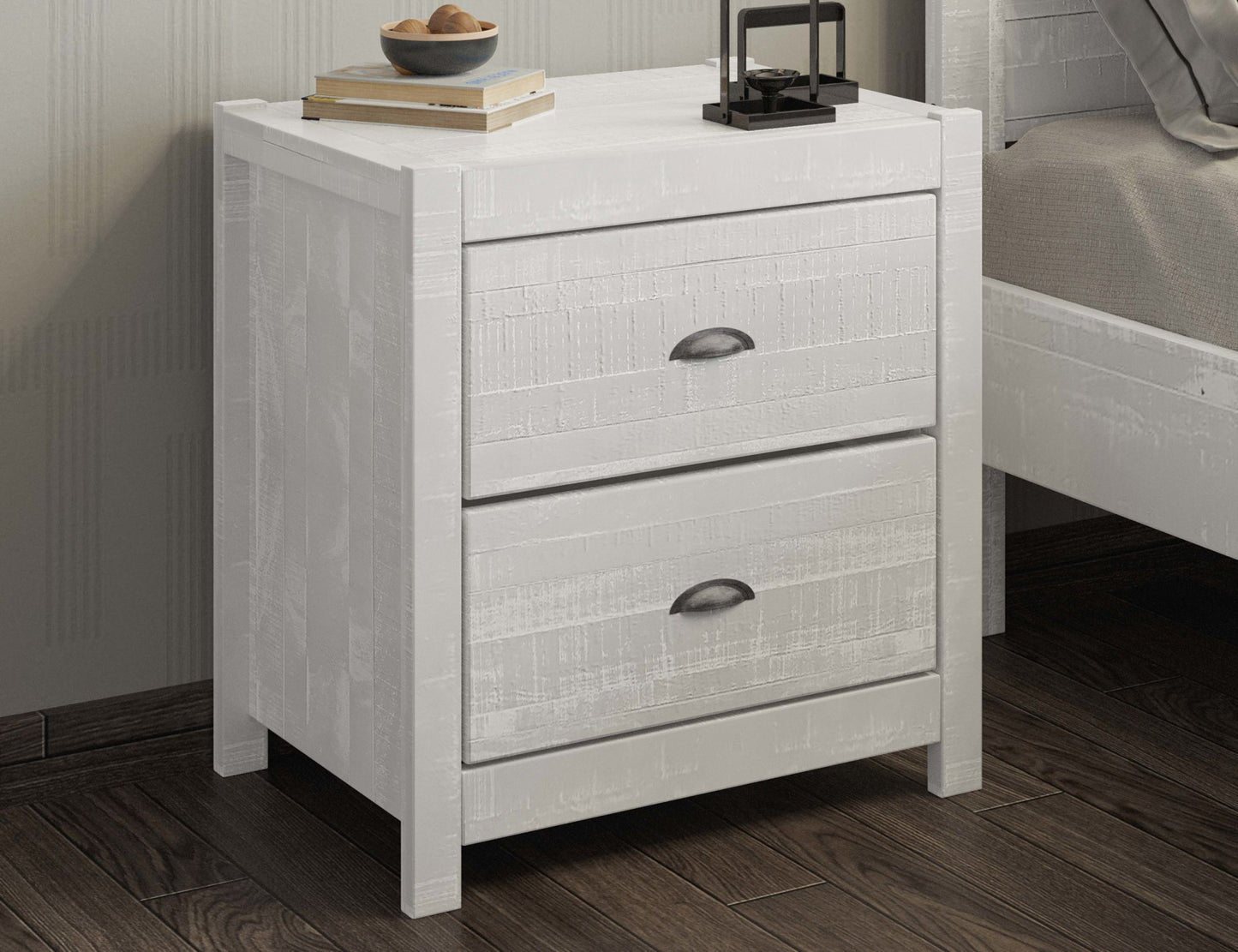 albany 3 piece queen bed set, white