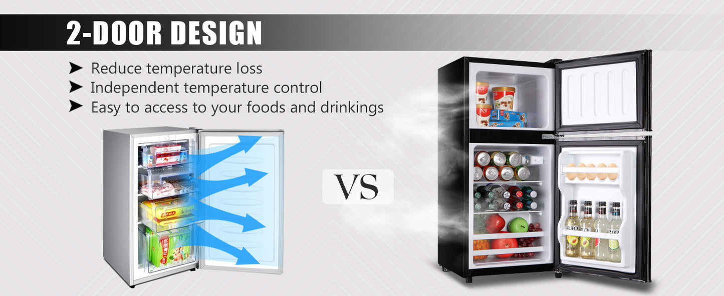 3.5cu.ft compact refrigerator mini fridge with freezer