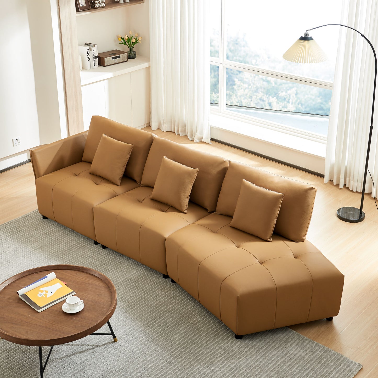 modern modular tufted sectional