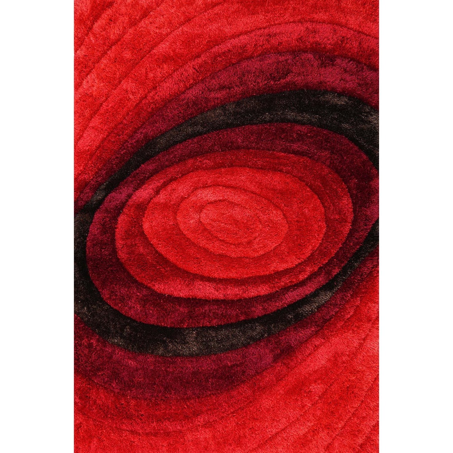 nina 3d red shag rug