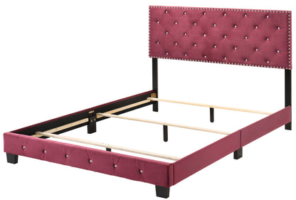 Suffolk Upholstered  Bed, Cherry