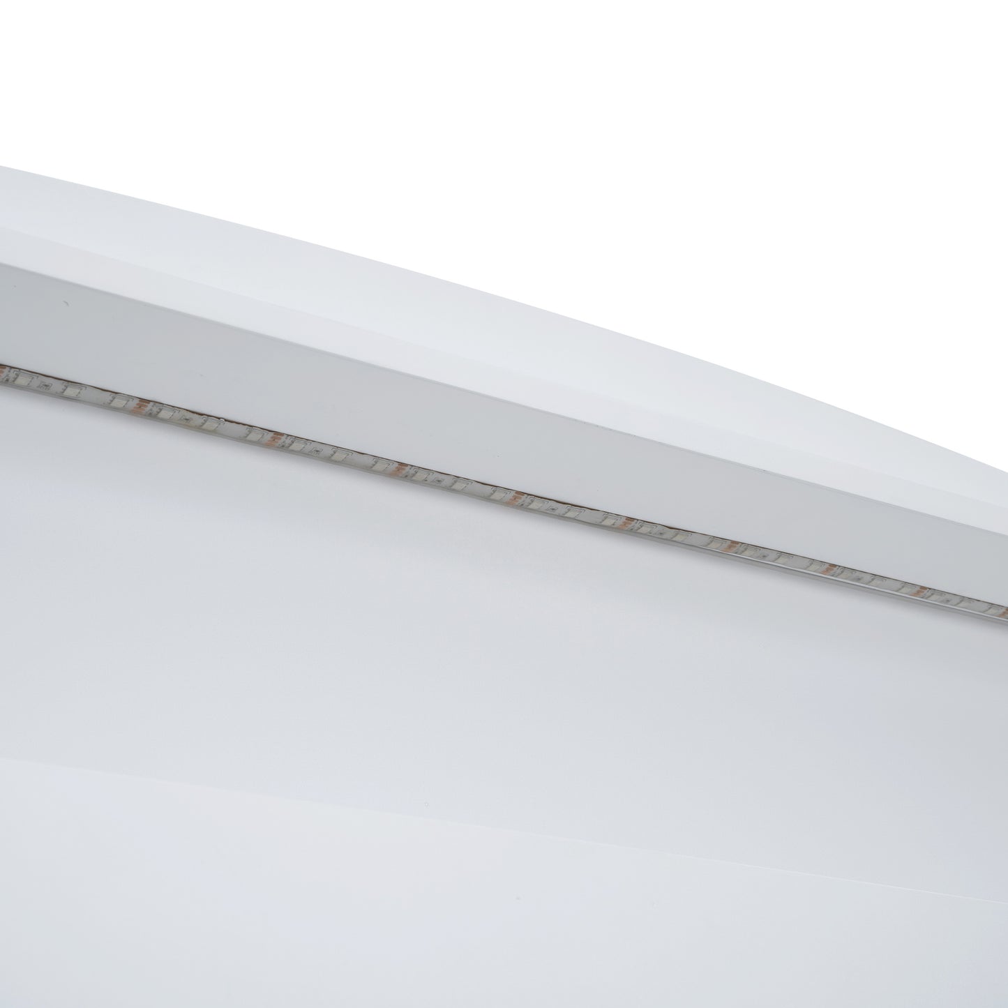 platform bed with storage led headboard, twin size trundle and 3 drawers, white