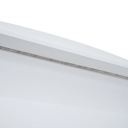 Platform Bed with Storage LED Headboard, Twin Size Trundle and 3 Drawers, White