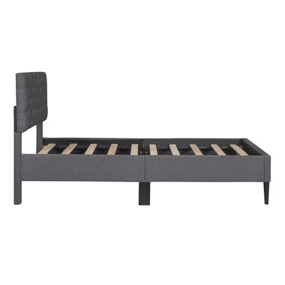 Linen Upholstered Platform Bed