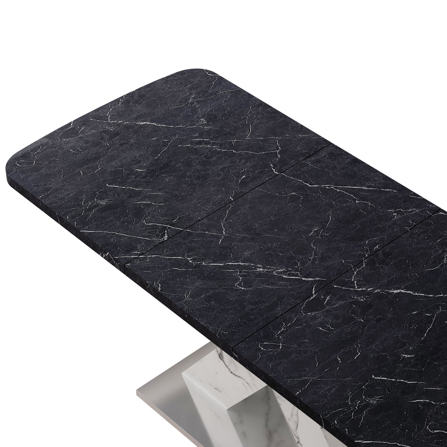 lux extendable marble square dining table