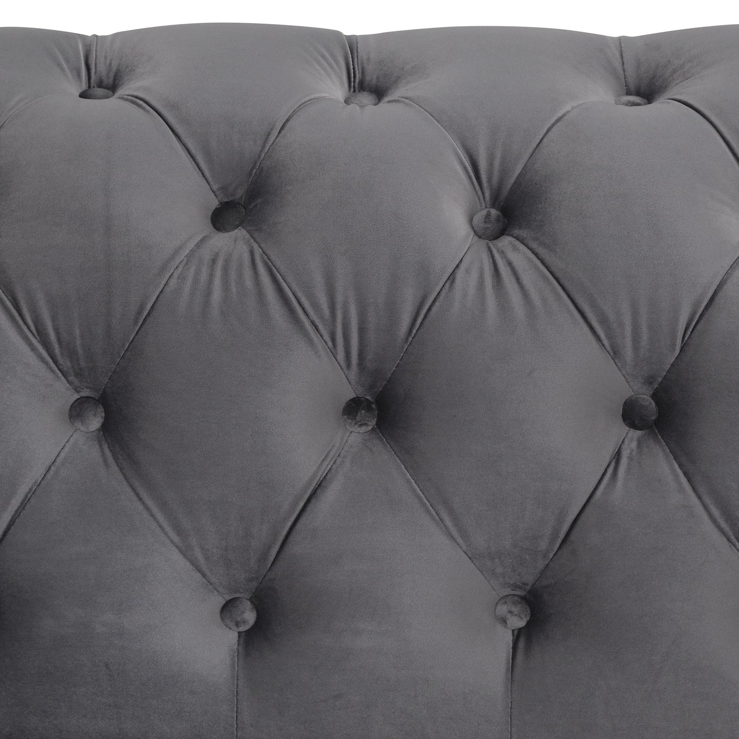 mid century velvet upholstered sofa