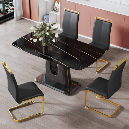 MDF Marble Table- Black