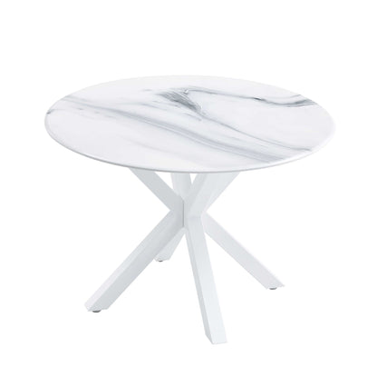Mdf Dining Table Set, White
