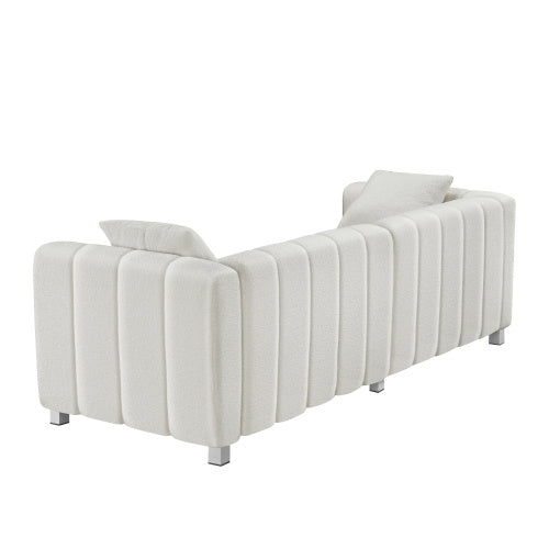teddy velvet sofa with 2 pillows