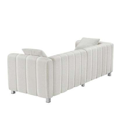 Teddy Velvet Sofa with 2 Pillows
