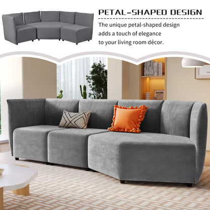 Ustyle Stylish Sofa Set, Grey