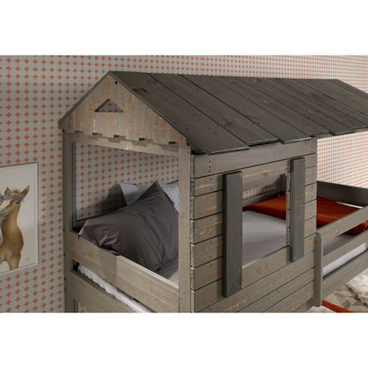 ACME Darlene Twin/Twin Bunk Bed, Rustic Gray