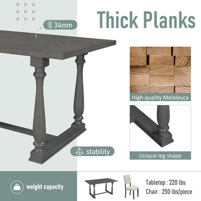 Upholstered 6-Piece Dining Table Set