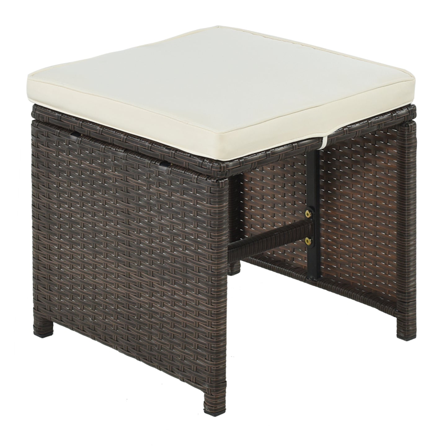 topmax 11-piece patio all-weather pe wicker dining table set