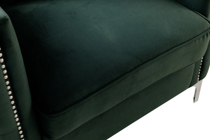 Bayberry Green Velvet Sofa