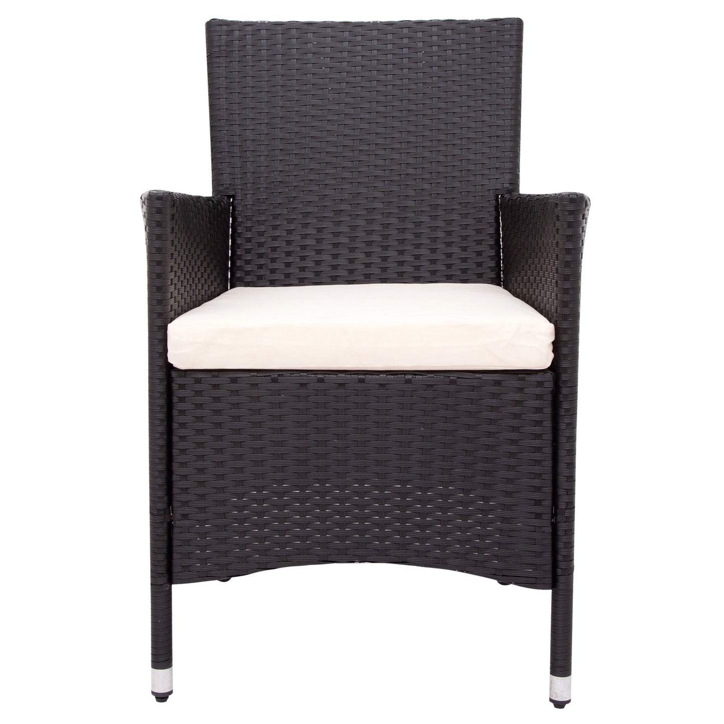 topmax 7- piece rattan patio set, black