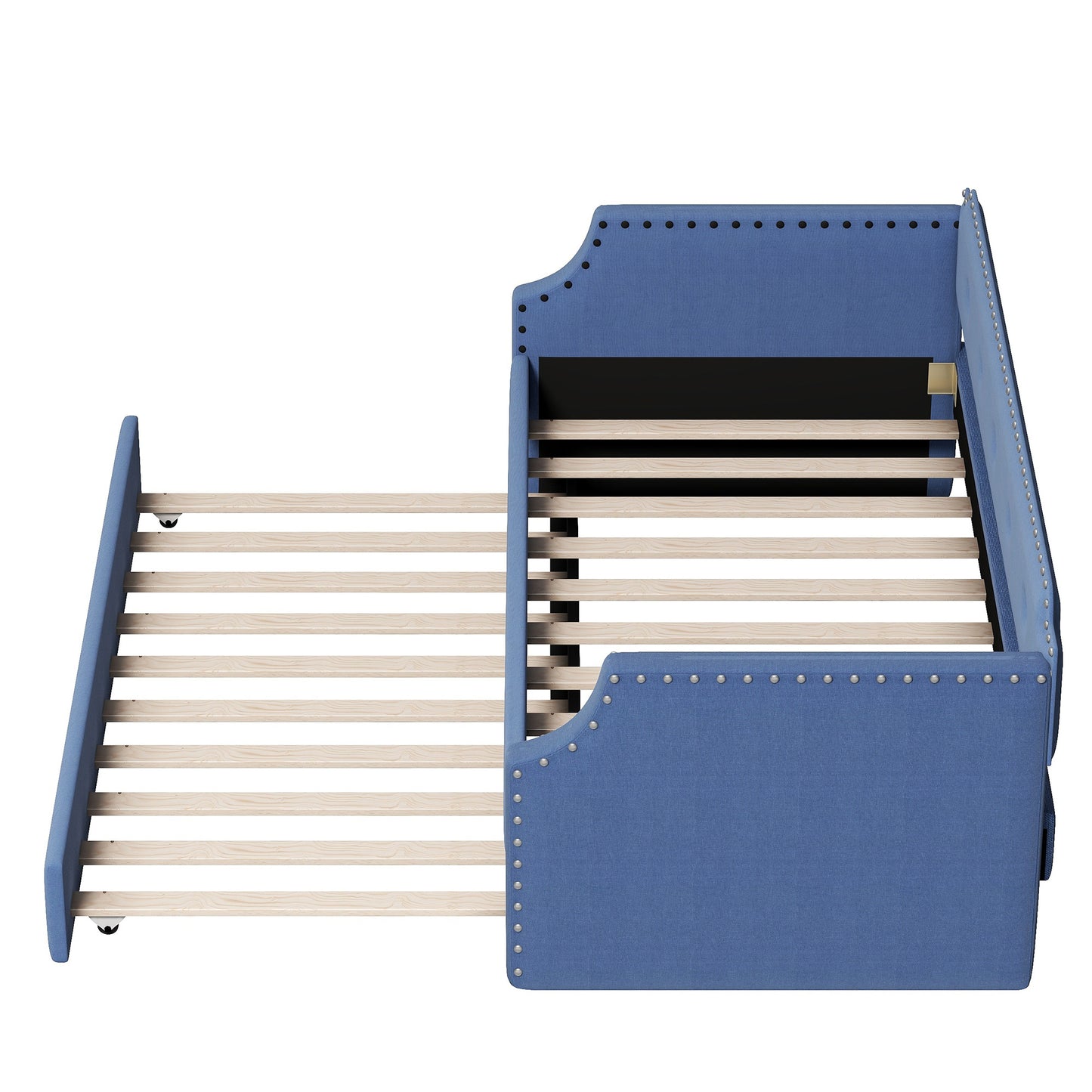 victor upholstered daybed with trundle ,blue