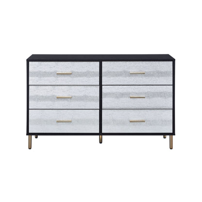 ACME Myles Dresser, Black, Silver & Gold Finish