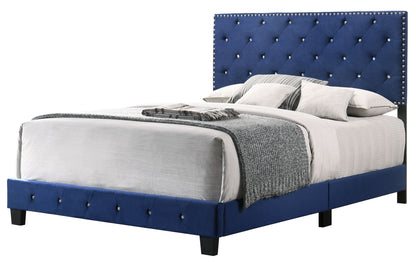 Suffolk Queen Bed , Navy Blue