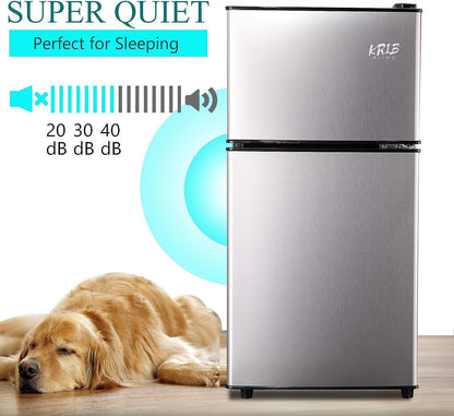 KRIB BLING 3.5Cu.Ft Compact Refrigerator Mini Fridge with Freezer