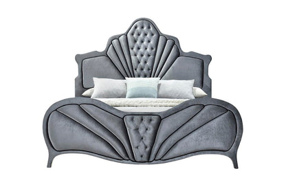 ACME Dante Queen Bed, Gray Velvet