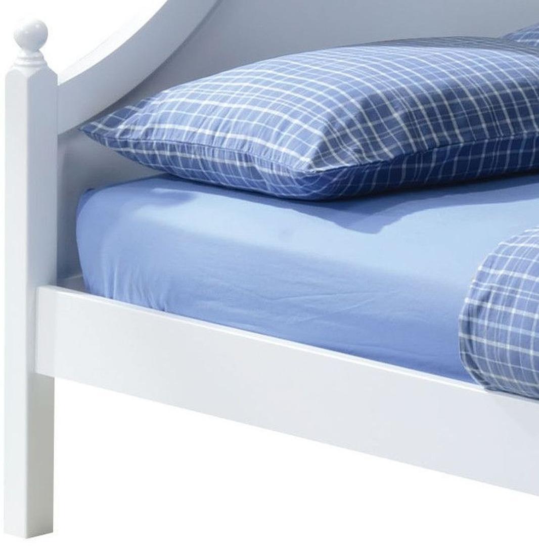 acme farah bunk bed in oak & white