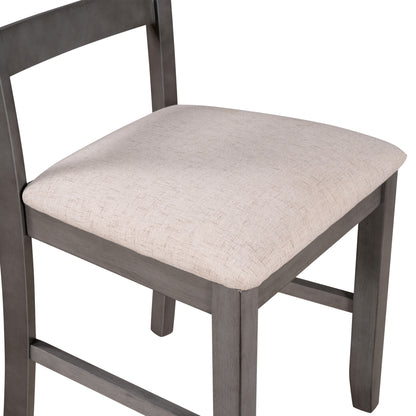 6-Pieces Solid Wood Dining Table Set