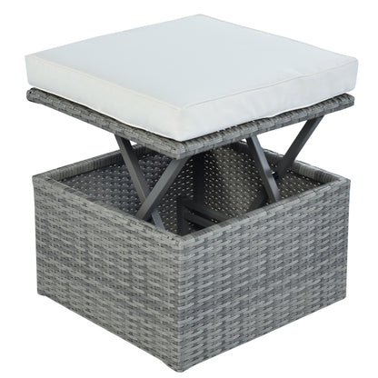 Daybed/Sunbed with Retractable Canopy Set