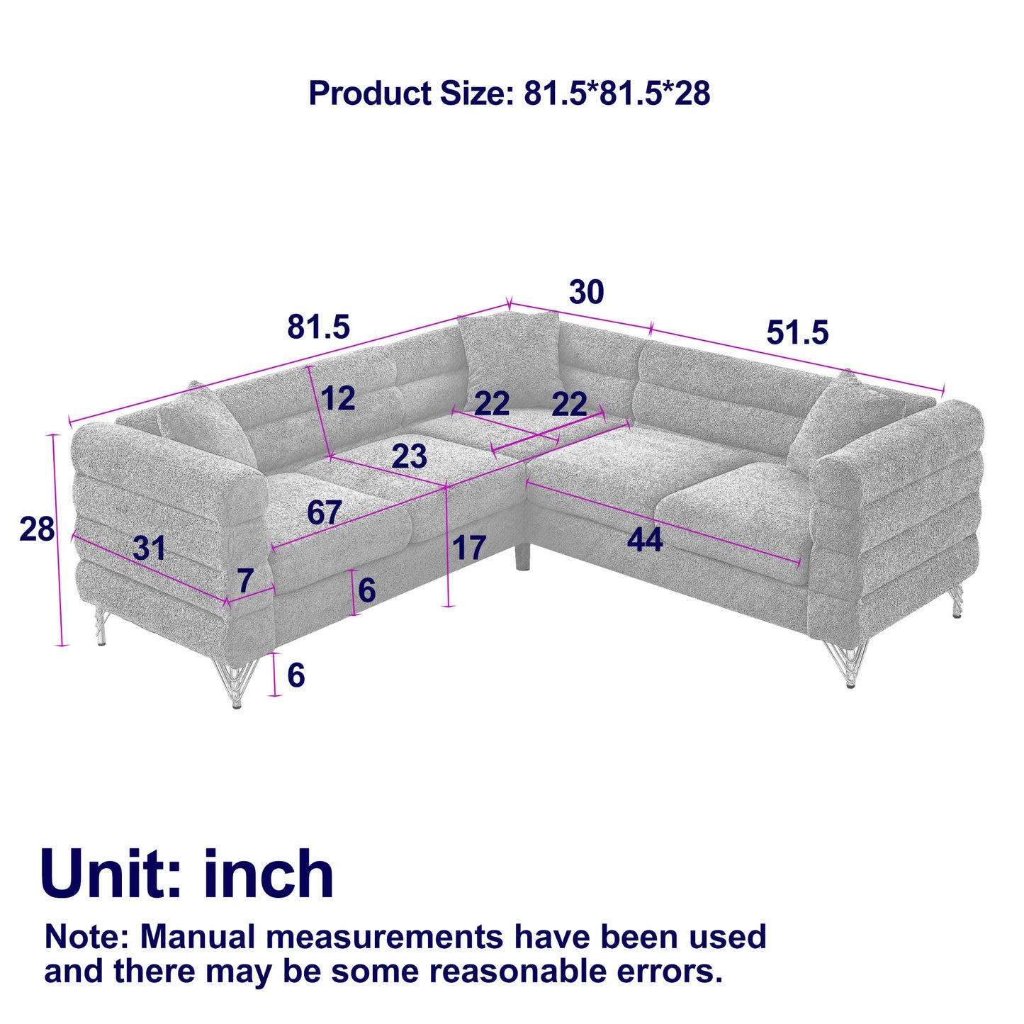 l-shaped sectional couch, 5-seater corner sofa