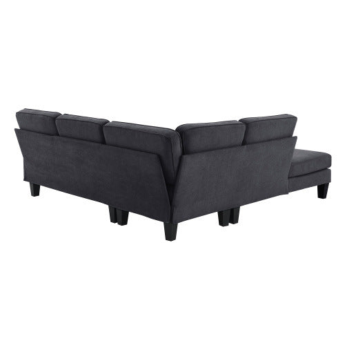 terry 5-seat couch set with chaise with 3 pillows