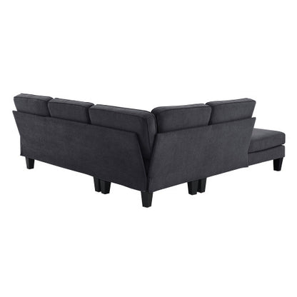 Terry 5-Seat Couch Set with Chaise with 3 Pillows