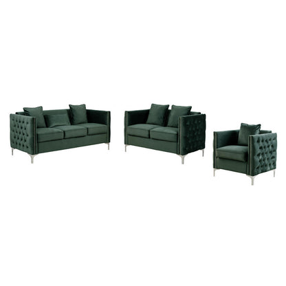 Bayberry Green Velvet Sofa