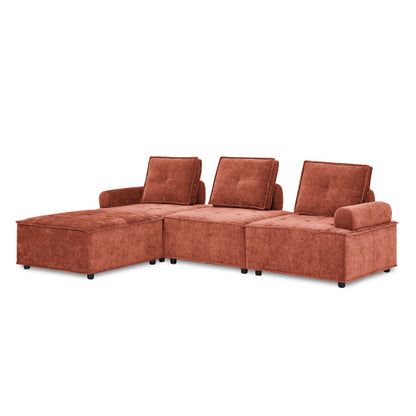 Chenille L-Shape Modular Sectional Sofa
