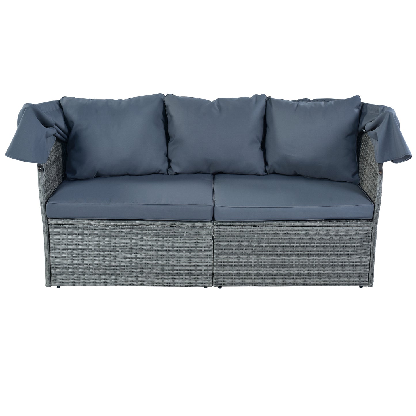 daybed/sunbed with retractable canopy set
