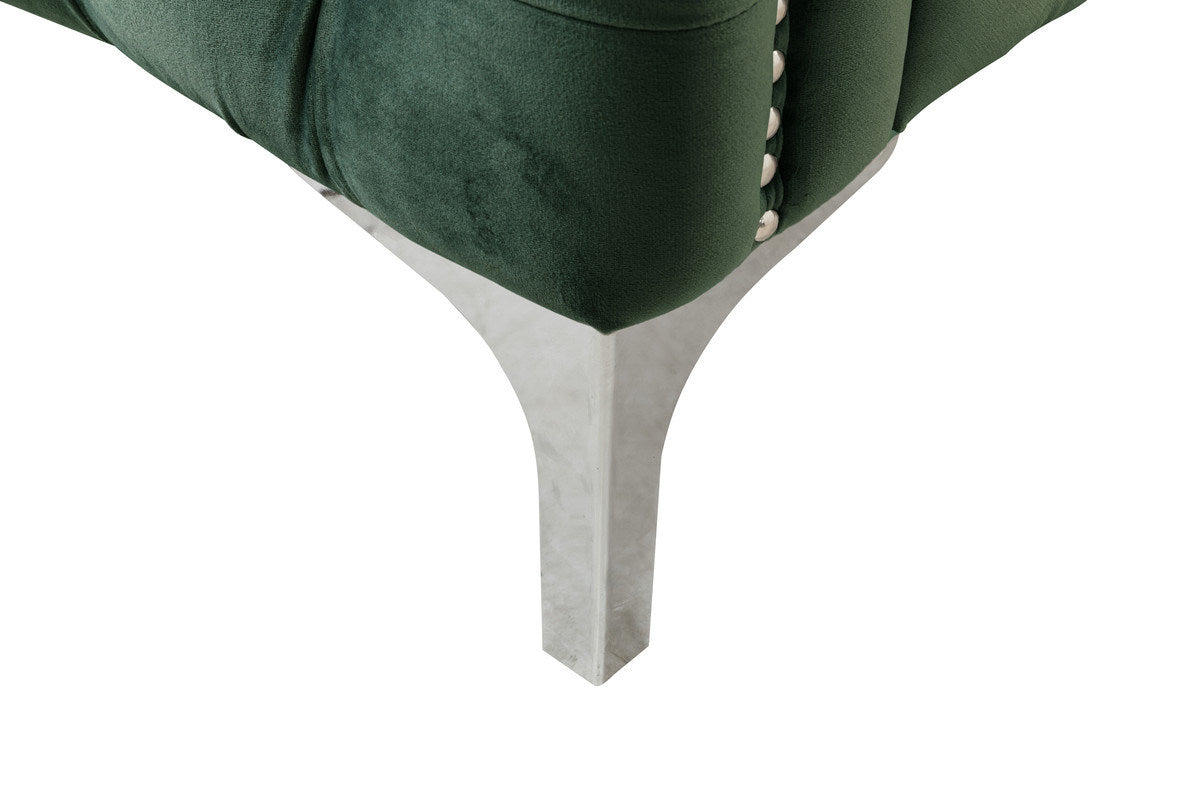 bayberry green velvet sofa